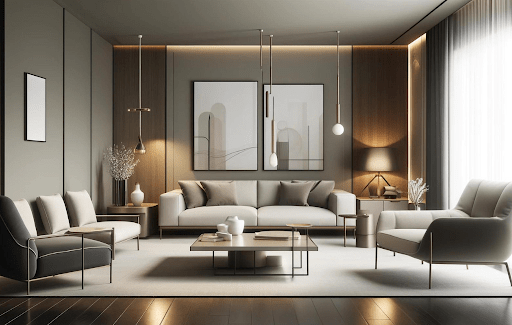 Architectural Lines and Sleek Furnishings