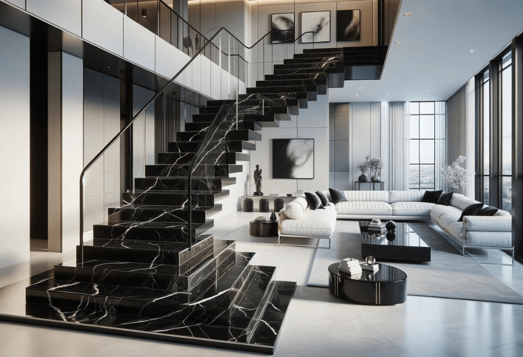 Black Marble Staircase