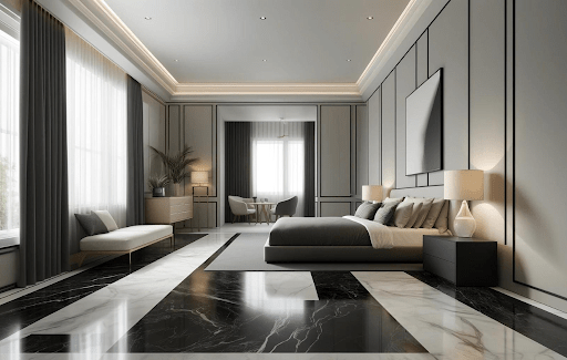 Modern Black and White Marble