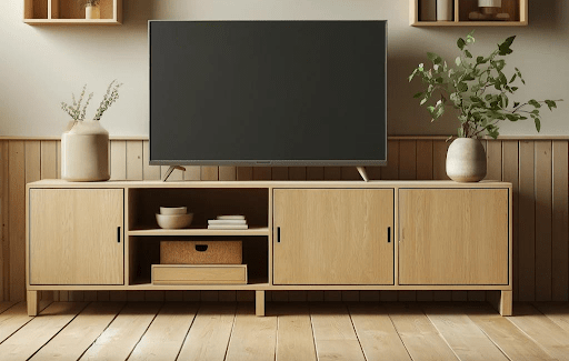 Wooden TV Cabinet and Shelving