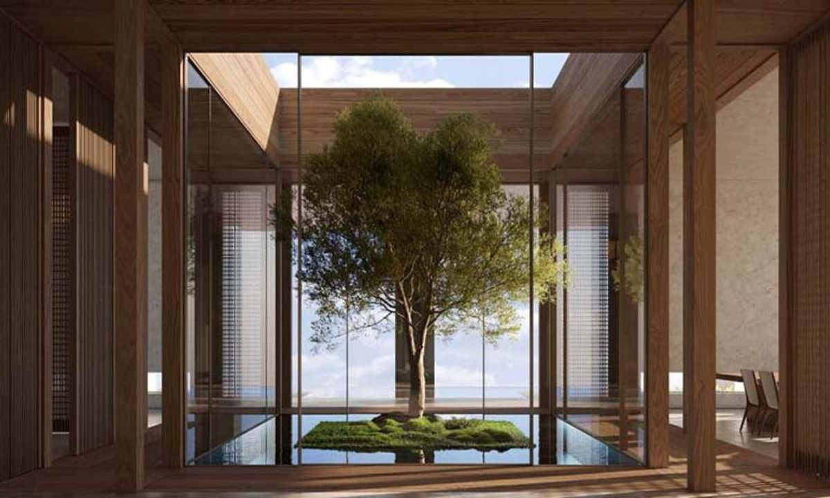 Glass Indoor Courtyards