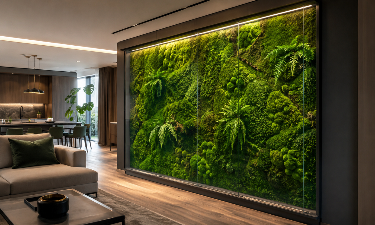 Hydroponic Moss Wall Vitrines