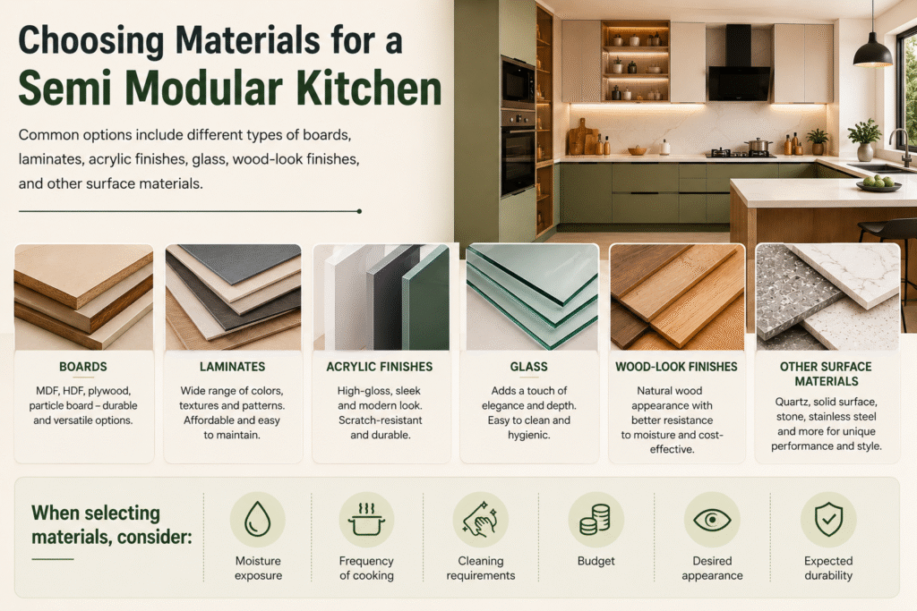 Choosing Materials for a Semi Modular Kitchen