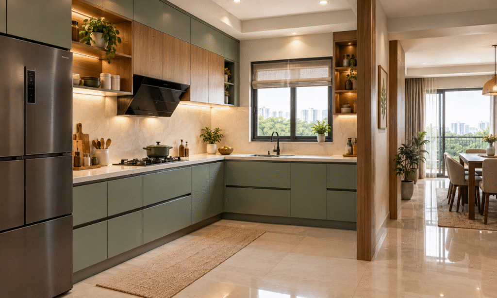 2 BHK Apartment Kitchen Design