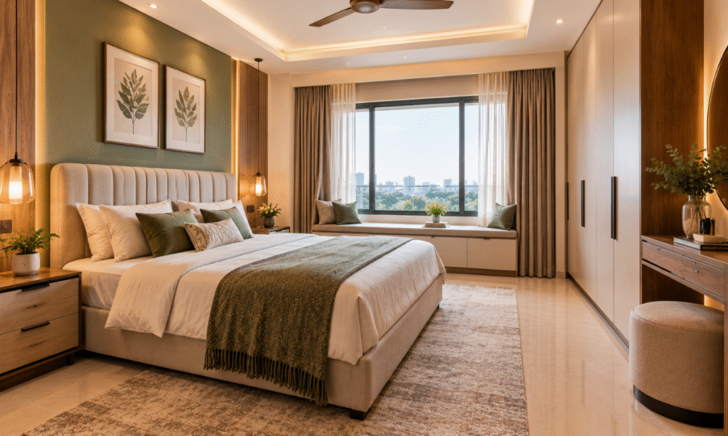 Comfortable and stylish master bedroom interior design
